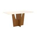 Ver imagem 5 de Mesa de Sala Jantar Vértice Sc35 C/ Tampo Madeirado C/ Vidro Curvo 160x90cm Nature - Henn