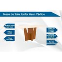 Ver imagem 2 de Mesa de Sala Jantar Vértice Sc35 C/ Tampo Madeirado C/ Vidro Curvo 160x90cm Nature - Henn