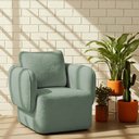 Ver imagem 2 de Poltrona Decorativa Sala de Estar Duna Bouclé Verde Claro - Nexta Casa