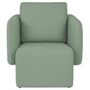 Ver imagem 4 de Poltrona Decorativa Sala de Estar Duna Bouclé Verde Claro - Nexta Casa