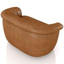 Ver imagem 4 de Poltrona Namoradeira para Sala Living Orgânica Perseu M03 Couríssimo Whisky - Lyam Decor
