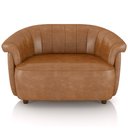 Ver imagem 2 de Poltrona Namoradeira para Sala Living Orgânica Perseu M03 Couríssimo Whisky - Lyam Decor