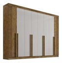 Ver imagem 1 de Guarda Roupa Casal 8 Pts Daymond Ripado Ypê Off White Ddoro
