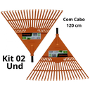 Ver imagem 2 de Kit 02 Vassoura Rastelo Ancinho Plástico Cabo Famastil =trapp