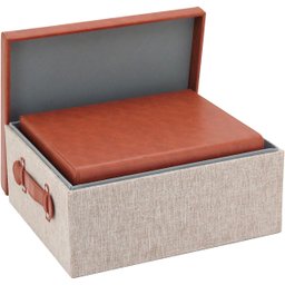 HOME&CO LOLYTTE CAIXA ORGANIZADORA SINTÉTICO MARROM 2PÇ - 4