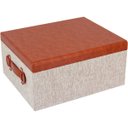 Ver imagem 2 de HOME&CO LOLYTTE CAIXA ORGANIZADORA SINTÉTICO MARROM 2PÇ