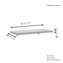 Ver imagem 2 de Prateleira de Parede 600x250mm Cinza
