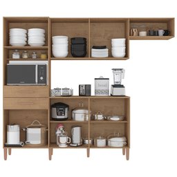 Cozinha com Balcão Salinas Top com 6 Portas e 2 Gavetas 4244R Atualle - 3