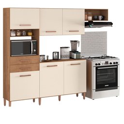Cozinha com Balcão Salinas Top com 6 Portas e 2 Gavetas 4244R Atualle - 2