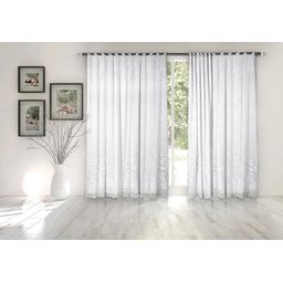 Cortina Branca Renda C/ Forro Sala Roseiral 3,50x 2,20 Alt - 4