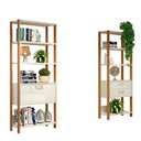 Ver imagem 2 de Estantes Sala Industriais com Gavetas Dalla Costa 100% Mdf Cor:off White com Freijó