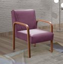 Ver imagem 3 de Conjunto 4 Poltronas Anita Cadeira Decorativa Sala Recepção Escritório - Veludo Roxo