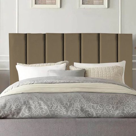 Cabeceira Estofada Cama Box Casal 1,60m Carla Suede Marrom