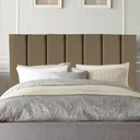 Ver imagem 1 de Cabeceira Estofada Cama Box Casal 1,60m Carla Suede Marrom