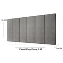 Ver imagem 3 de Cabeceira Painel Estofada Cama King 1,95 - Cinza