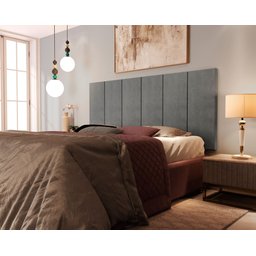 Cabeceira Painel Estofada Cama King 1,95 - Cinza - 1