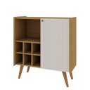 Ver imagem 7 de Aparador Adega 1 Porta com Pés de Madeira Maciça 100% Mdf 0574 Vértice Genialflex