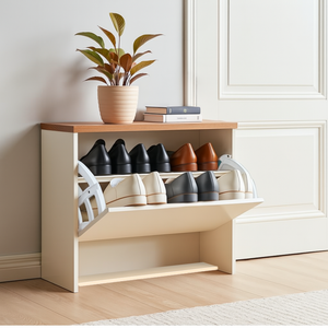 Sapateira com 1 Porta para Quarto Off Withe Cinamomo