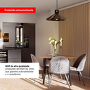 Ver imagem 3 de Luminária Pendente Madeira Rustico Prato Aletado Grande Cor:café