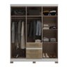 Guarda-roupa 6 Portas 3 Gavetas Rp3636 Branco Wood Decibal Branco Wood - 4