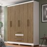 Guarda-roupa 6 Portas 3 Gavetas Rp3636 Branco Wood Decibal Branco Wood - 1