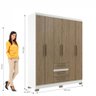 Guarda-roupa 6 Portas 3 Gavetas Rp3636 Branco Wood Decibal Branco Wood - 3