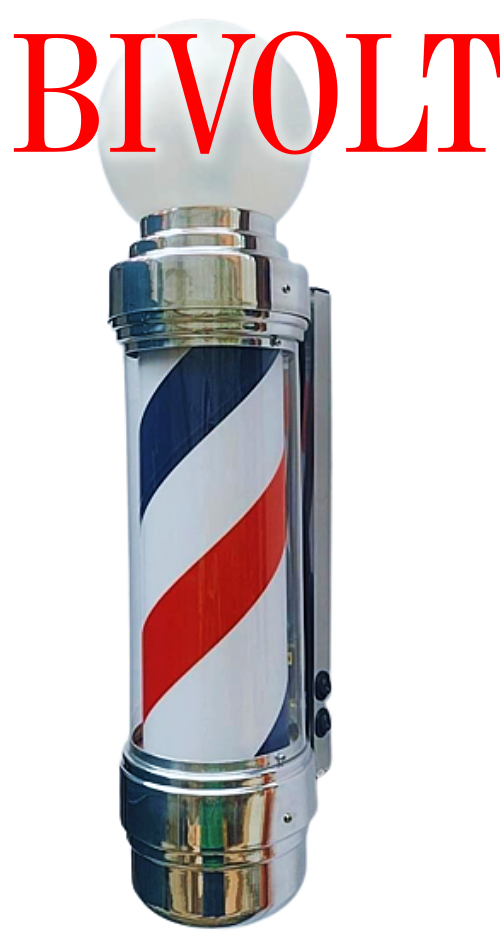 Barber Pole Giratório 60cm Bivolt + Barber Mini 30cm Oferta. - 3