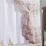 Cortina Sala Quarto Loren 4,00M x 2,50M Voil Bordado com Forro - Tabaco - 3