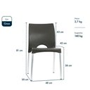 Ver imagem 3 de Kit 2 Cadeiras de Design Boston Exterior - Preto