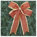Ver imagem 2 de Kit 4 Enfeite Árvore de Natal Laço Vermelho e Dourado 30cm