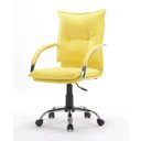 Ver imagem 6 de Cadeira Diretor em Couro Pu Amarela Pelegrin PEL-280