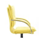 Ver imagem 4 de Cadeira Diretor em Couro Pu Amarela Pelegrin PEL-280