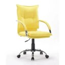 Ver imagem 1 de Cadeira Diretor em Couro Pu Amarela Pelegrin PEL-280