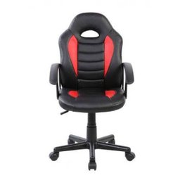 Cadeira Gamer Infantil em Couro Pu Pelegrin Pel-9353 Preta e Vermelha - 2