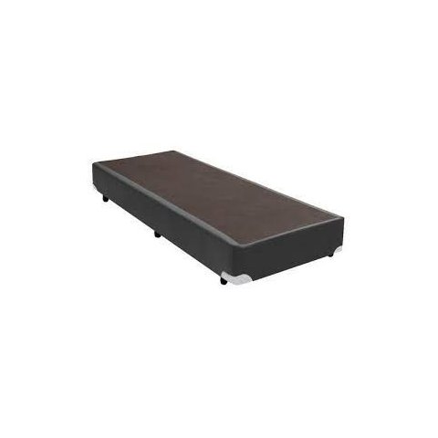 Cama Base Box Solteiro Sintético Marrom 27x88x188