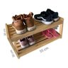 Porta Sapatos Pinus Dobravel Dupla Cor Natural - 3