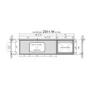 Ver imagem 4 de Pia de Mármore Branco 200cm Espaço Cooktop e Cuba Inox N2: Branco