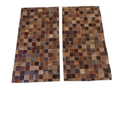 Tapete de Couro Par Beira Cama Marron 1,00 X 0,50 M - 1