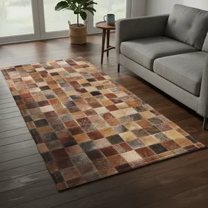 Tapete de Couro Par Beira Cama Marron 1,00 X 0,50 M