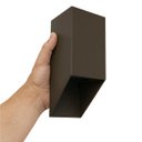 Ver mais imagens de Arandela Sobrepor Bisel 1 Foco Marrom Parede Fachada + Led Mr16 Br. Quente St3256