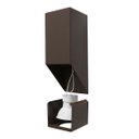 Ver imagem 7 de Arandela Sobrepor Bisel 1 Foco Marrom Parede Fachada + Led Mr16 Br. Quente St3256
