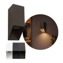 Ver imagem 1 de Arandela Sobrepor Bisel 1 Foco Marrom Parede Fachada + Led Mr16 Br. Quente St3256