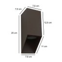 Ver imagem 4 de Arandela Sobrepor Bisel 1 Foco Marrom Parede Fachada + Led Mr16 Br. Quente St3256