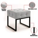 Ver imagem 3 de Puff Sala Decorativo Industrial Elisa Suede Cinza D03 - D’Rossi