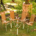 Ver imagem 5 de 4 Cadeiras e Mesa Adaptada, 2 Espreguiçadeiras Bona e Mesa + Chaise Meia Lua