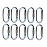 Kit 10 Mosquetão de Aço Oval Rosca 25kn Nbr Trava Altura - 2