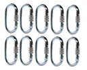 Ver imagem 2 de Kit 10 Mosquetão de Aço Oval Rosca 25kn Nbr Trava Altura