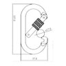 Kit 10 Mosquetão de Aço Oval Rosca 25kn Nbr Trava Altura - 4