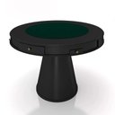 Ver imagem 2 de Mesa de Jogos Carteado 4 Lugares Bellagio com Gavetas Tampo Reversível Base Cone Tecido Preto/verde
