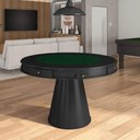 Ver imagem 1 de Mesa de Jogos Carteado 4 Lugares Bellagio com Gavetas Tampo Reversível Base Cone Tecido Preto/verde
